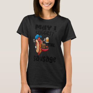 Camiseta Posso Sugerir Às Mulheres De Salsicha Foodie Sausa