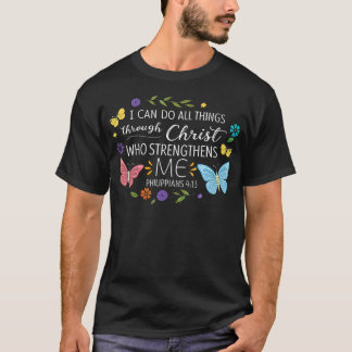 Camiseta Posso Todas as Coisas Através de Cristo Versículo