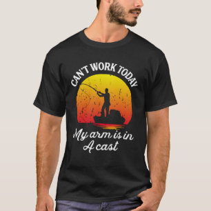 Camiseta Posso trabalhar hoje, meu braço está em uma praga 