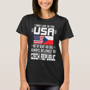 Camiseta Posso Viver Nos EUA, Mas Meu Coração Pertence À Ch