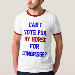 Camiseta Posso Votar No Meu Cavalo Para O Congresso camiset