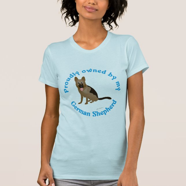 Camiseta Possuído orgulhosa por meu german shepherd (Frente)