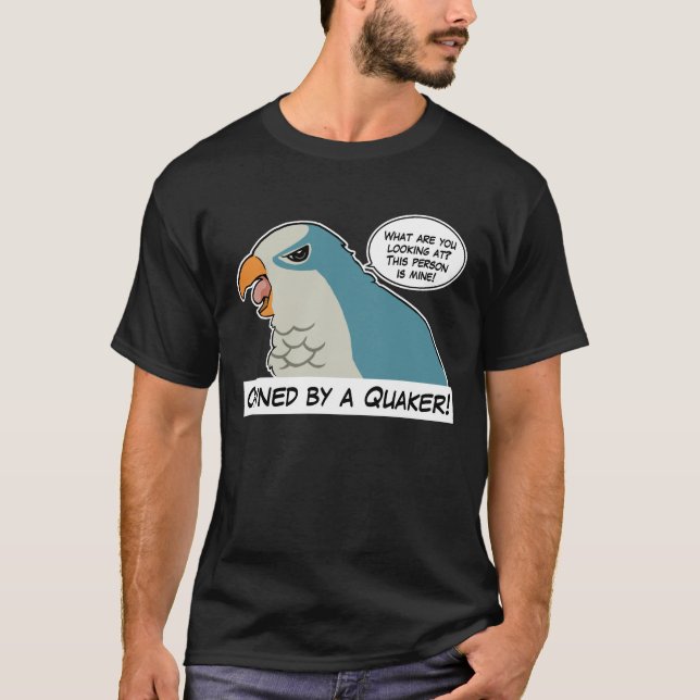 Camiseta Possuído por um quacre azul (Frente)