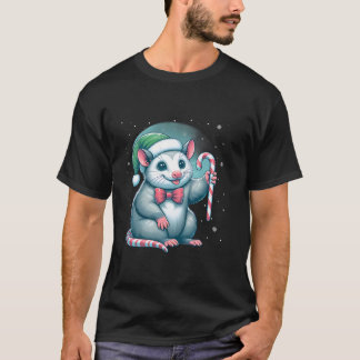 Camiseta Possum Christmas Candy Opposum Lover Rodent Owner