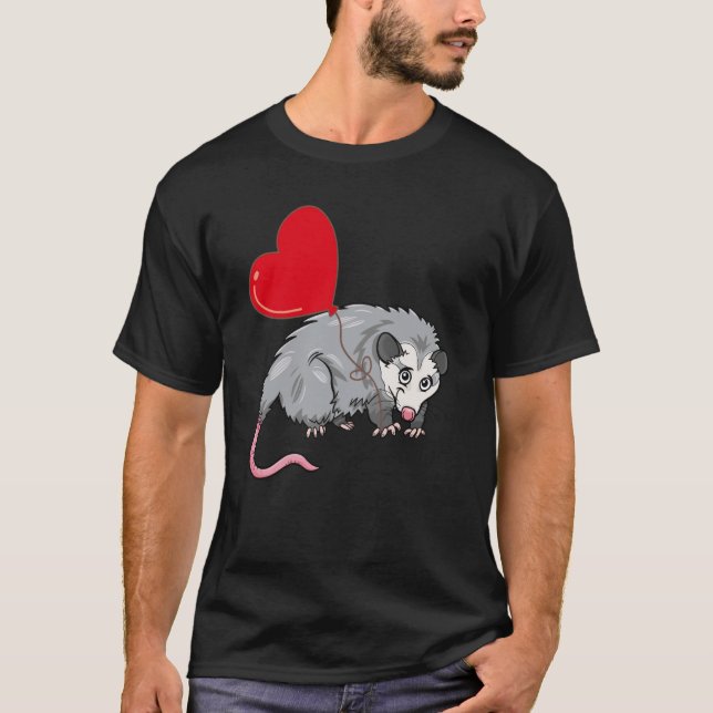 Camiseta Possum Com Boys De Amor Com Dia de os namorados De (Frente)