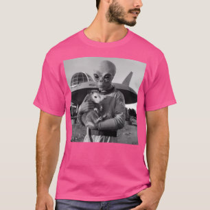 Camiseta Possum De Abdução De alienígenas Ufo Possum Meme F