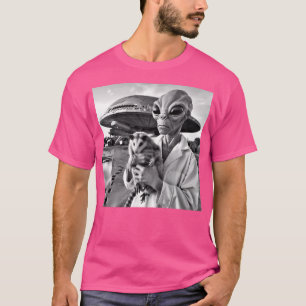 Camiseta Possum De Abdução De alienígenas Ufo Possum Meme F