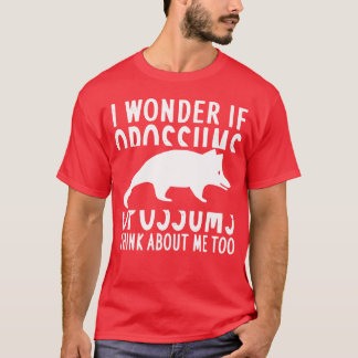 Camiseta Possum Engraçado Dizendo Dono Comida de Lixo Fã fa