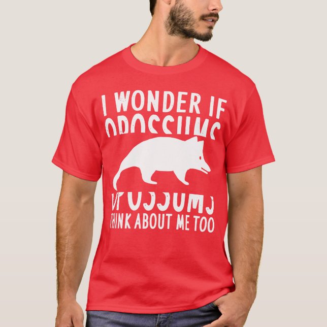 Camiseta Possum Engraçado Dizendo Dono Comida de Lixo Fã fa (Frente)