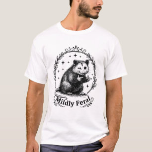 Camiseta Possum Engraçado Humor de Introvertido Levemente F