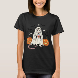 Camiseta Possum Fantasma Abóbora Assustadora Halloween Engr