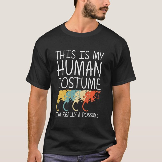 Camiseta Possum Halloween Human Costume Marsupial Gamba Eas (Frente)