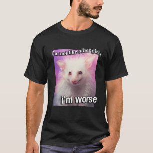 Camiseta Possum Ogambm Eu não sou como outras garotas Eu so