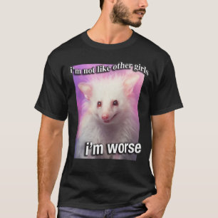 Camiseta Possum Ogambm Iu2019m não como as outras raparigas
