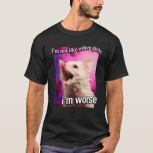 Camiseta Possum Ogambm Iu2019m não como as outras raparigas