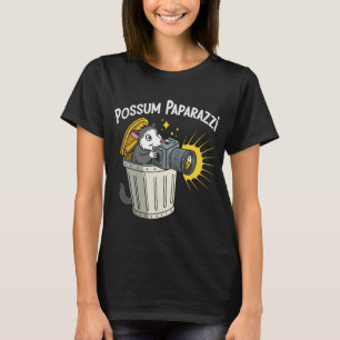 Camiseta Possum Paparazzi T-Shirt: Engraçada Teia Noite
