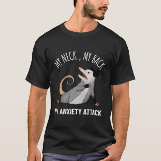Camiseta Possum Pescoço Ansiedade Ansiedade Trash Panda Opo