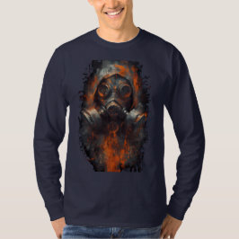 Camiseta Post-Apocalyptic Gas Mask Industrial Long Sleeve