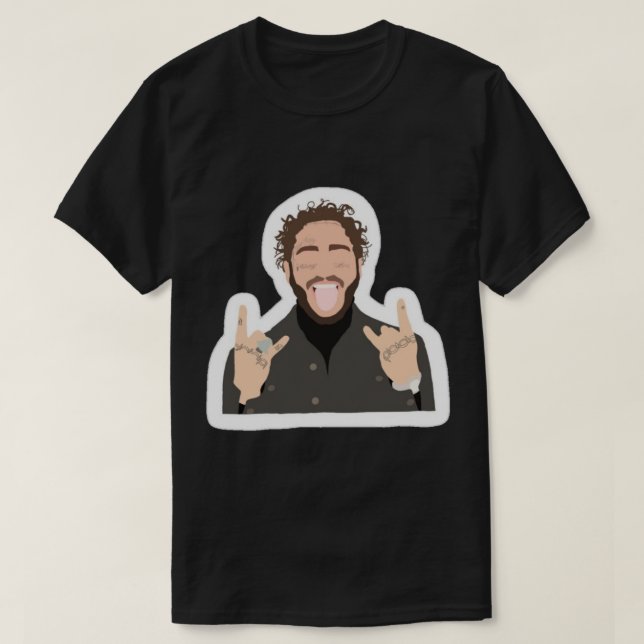 Camiseta Post Malone sticker  Sticker (Frente do Design)