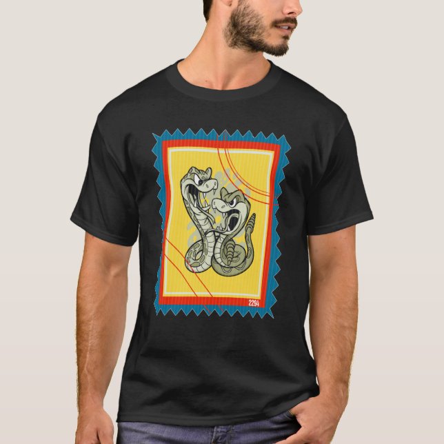 Camiseta Postage Stamp Snakes Rattlesnake Snake (Frente)