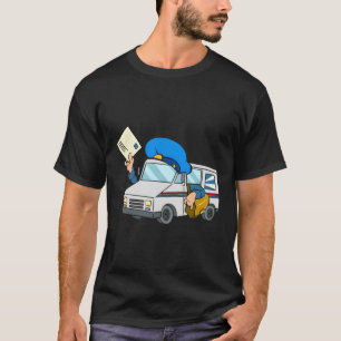 Camiseta Postal Service Truck Illustration Postal Carrier M
