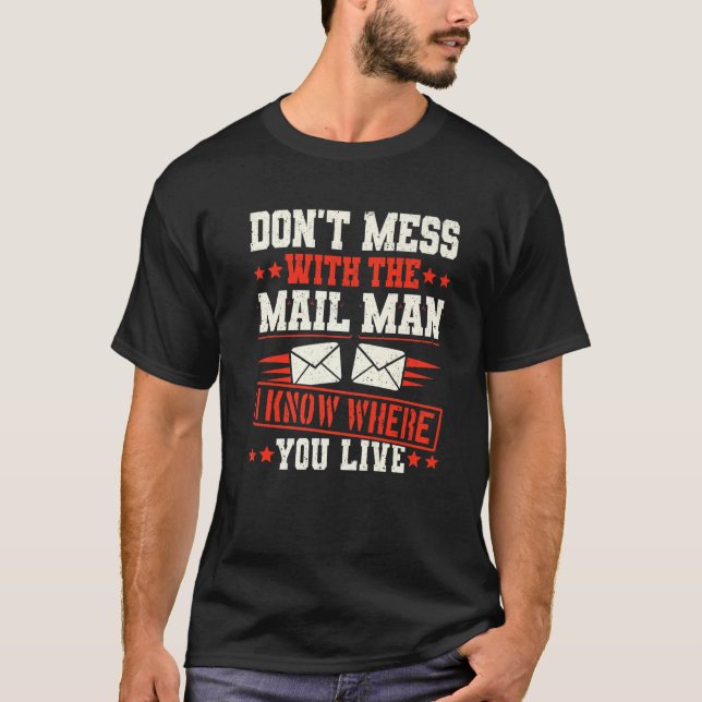 Camiseta Postal Worker Delivery Service Post Office Mailbox (Frente)