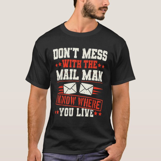 Camiseta Postal Worker Delivery Service Post Office Mailbox (Frente)