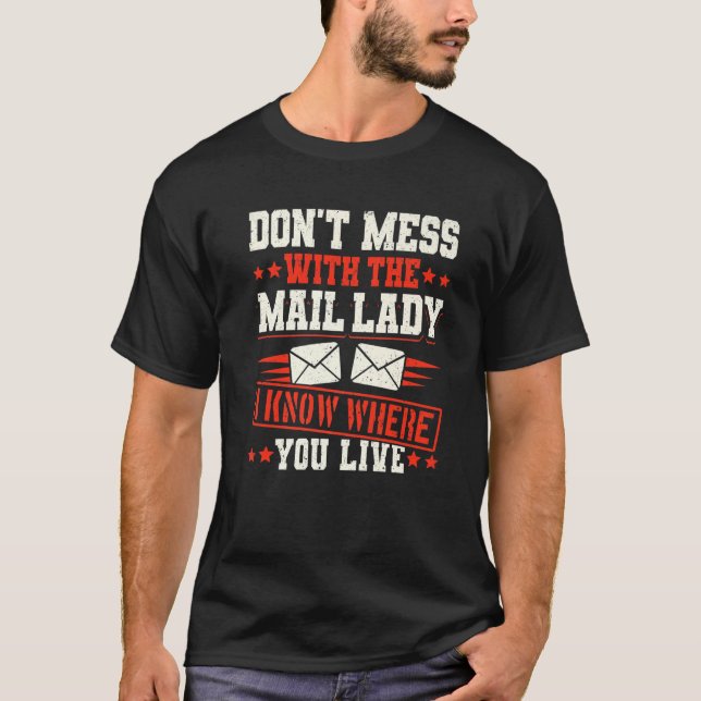 Camiseta Postal Worker Delivery Service Post Office Mailbox (Frente)