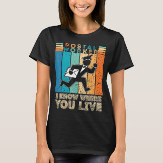 Camiseta Postal Worker Funny Carrier Mailman Posto Escritór