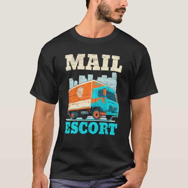 Camiseta Postal Worker Mailman Delivery Shipment Mail Escor (Frente)