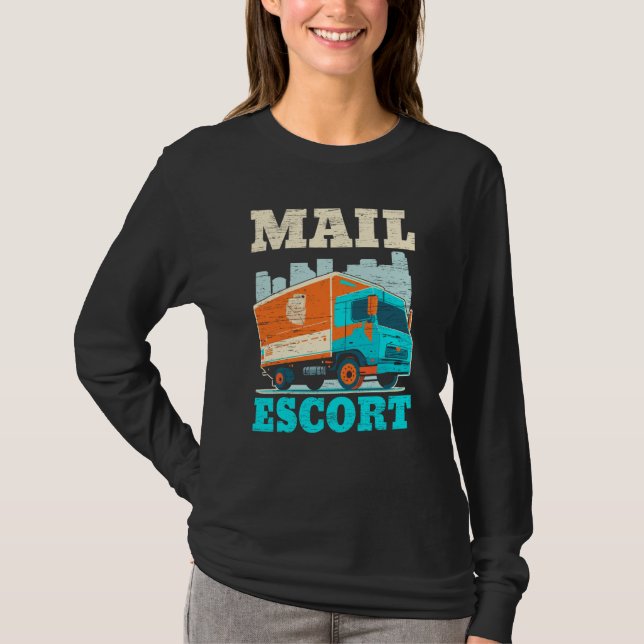 Camiseta Postal Worker Mailman Delivery Shipment Mail Escor (Frente)