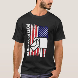 Camiseta Postal Worker USA American Flag EUA
