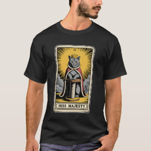 Camiseta Poste de arranhar gato místico Cartão de Tarot de
