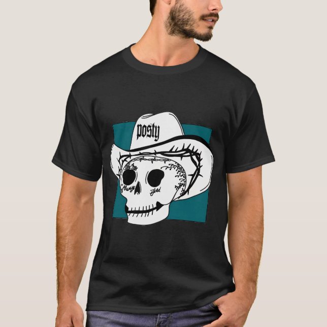 Camiseta Poste o Malone Skull Hollywoods (Frente)