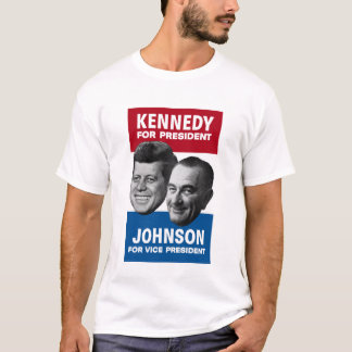 Camiseta Poster 1960 da eleição de Kennedy e de Johnson