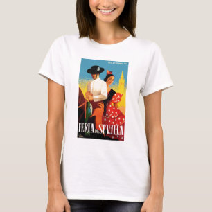 Camiseta Poster 1961 justo de Sevilha abril da espanha