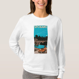 Camiseta Poster #1Spokane da propaganda de Spokane, WA