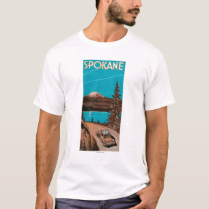 Camiseta Poster #2Spokane da propaganda de Spokane, WA