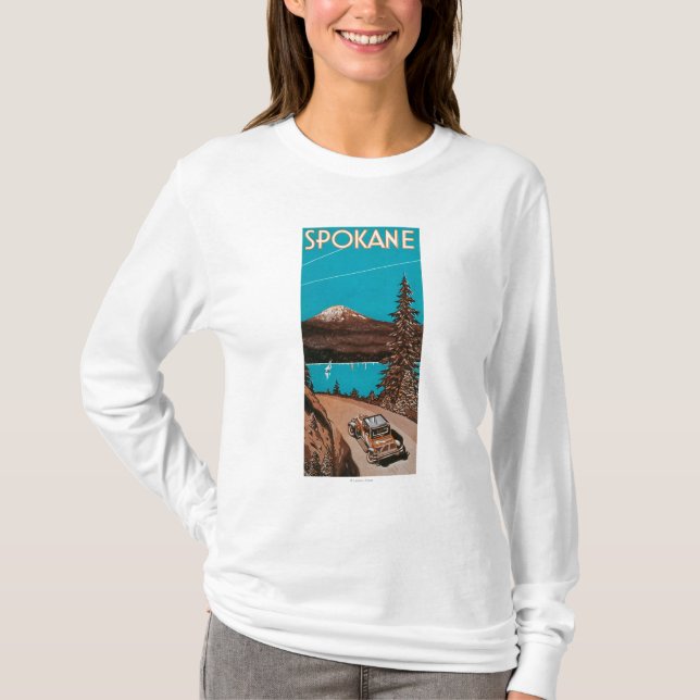 Camiseta Poster #2Spokane da propaganda de Spokane, WA (Frente)