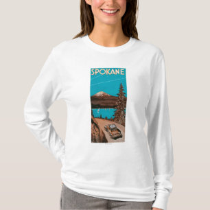 Camiseta Poster #2Spokane da propaganda de Spokane, WA
