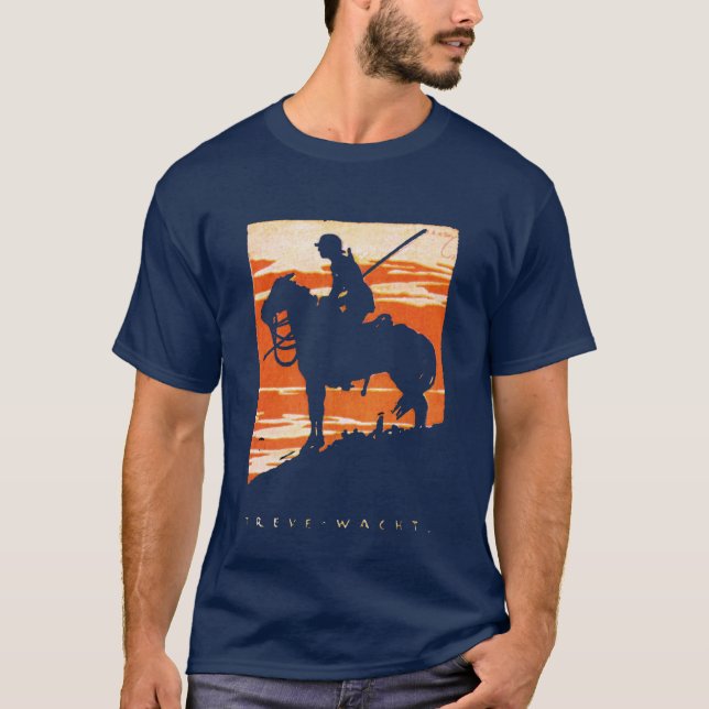 Camiseta Poster alemão da cavalaria de WWI (Frente)