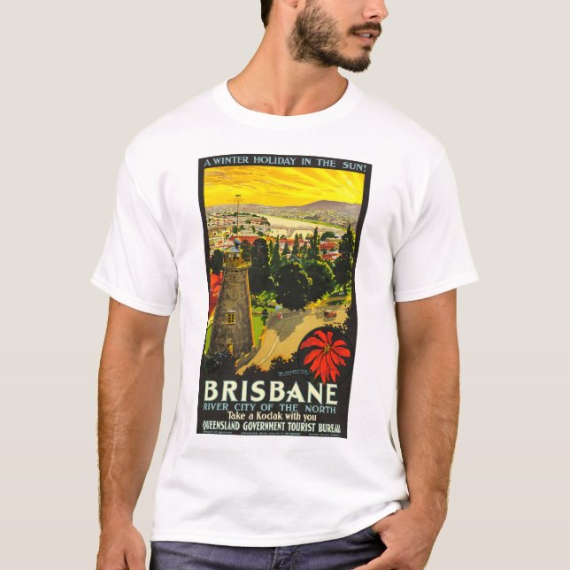 Camiseta Poster Brisbane Austrália (Frente)