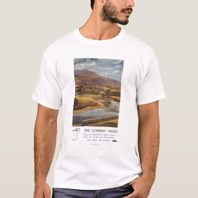Camiseta Poster britânico das estradas de ferro da cena do (Frente)