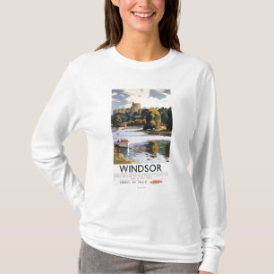 Camiseta Poster britânico de Tamisa do castelo de Windsor