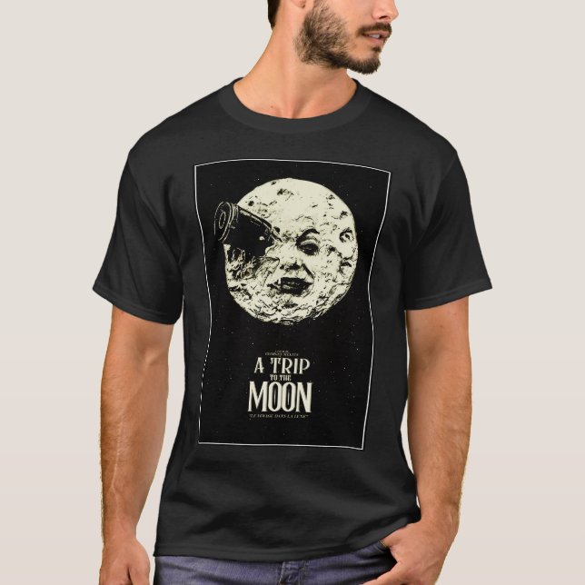 Camiseta Poster clássico "A Trip to the Moon" (Frente)