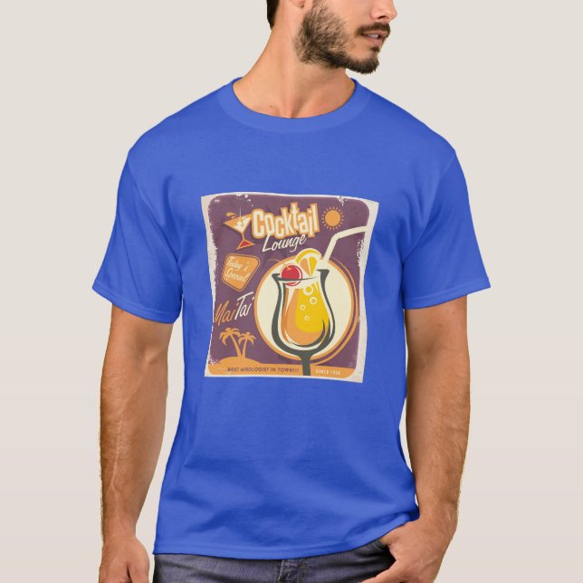 Camiseta Poster da sala de estar de cocktail (Frente)