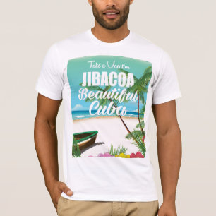 Camiseta Poster das férias da praia de Jibacoa Cuba