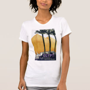 Camiseta Poster das viagens vintage de Egipto restaurado