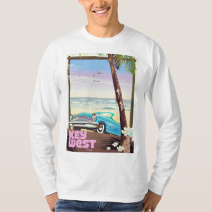 Camiseta poster das viagens vintage de Key West florida