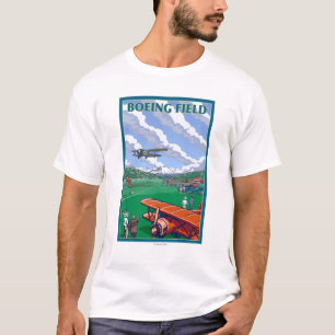 Camiseta Poster das viagens vintage do campo de Boeing